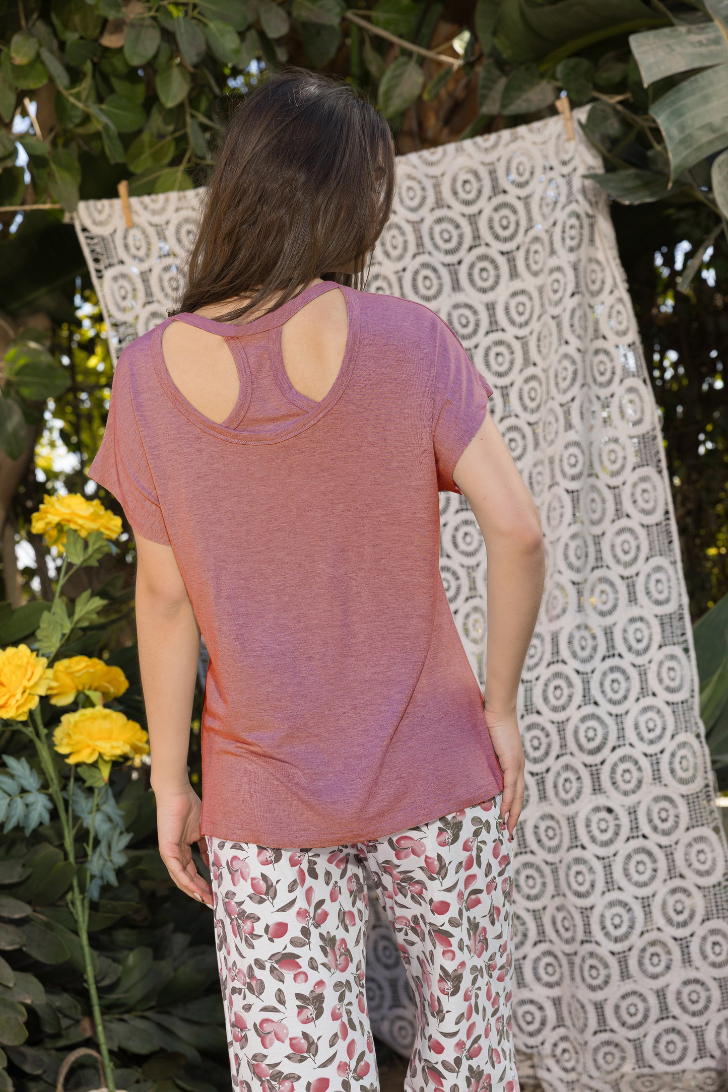 BLOOMING SHORT SLEEVES PJS | MODA PLUS | SM26866