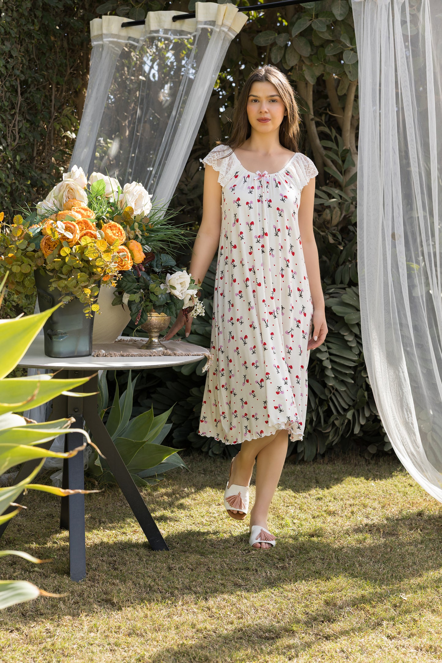 CHERRY LOVE MIDI GOWN | MODA PLUS | SM26878