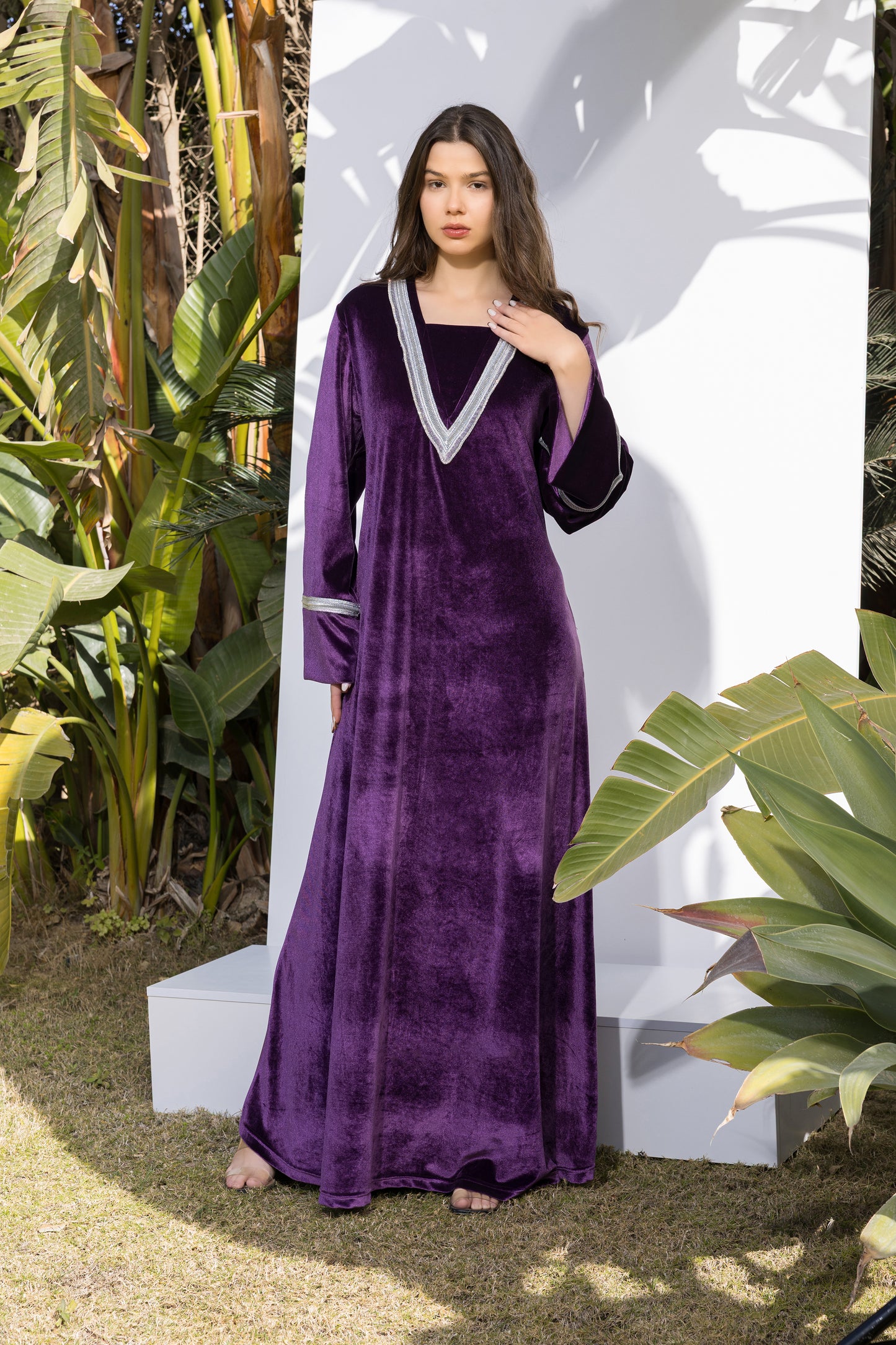 SILVERISH GALABEYA | JAMILA BY PLUS | RAMADAN COLLECTION | SM26909