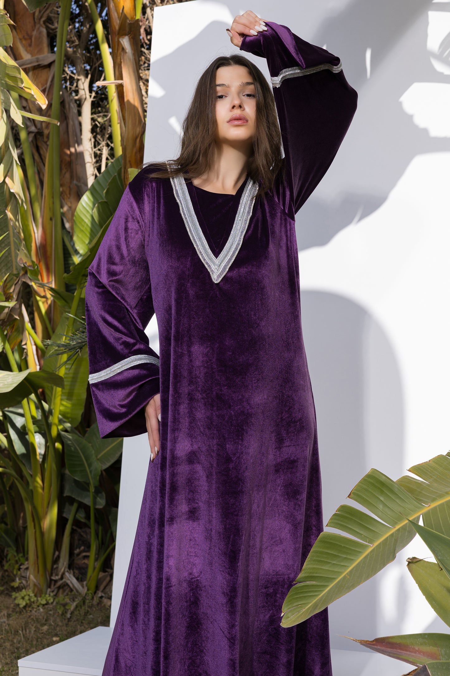 SILVERISH GALABEYA | JAMILA BY PLUS | RAMADAN COLLECTION | SM26909
