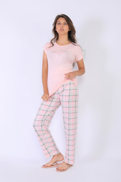 PINK CHECKER PAJAMAS | KIKO BY PLUS| SM743