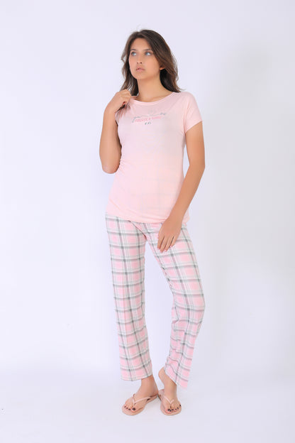 PINK CHECKER PAJAMAS | KIKO BY PLUS| SM743