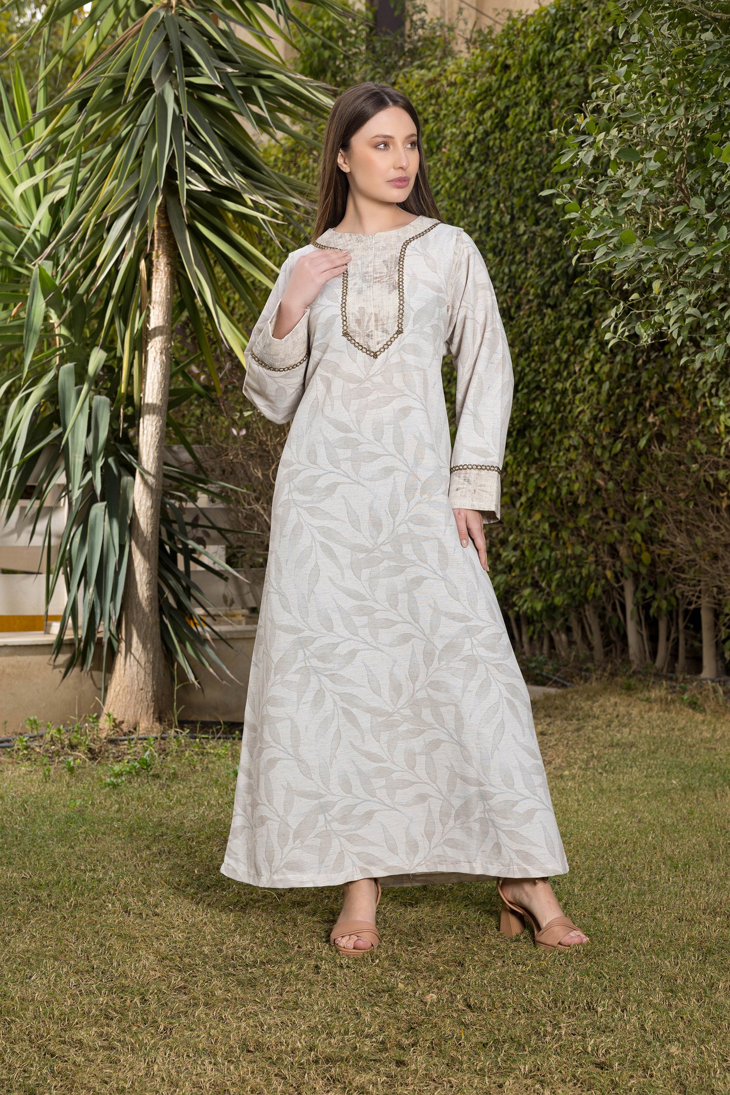 NATURAL LEAVES GALABEYA | MODA PLUS | SM25929