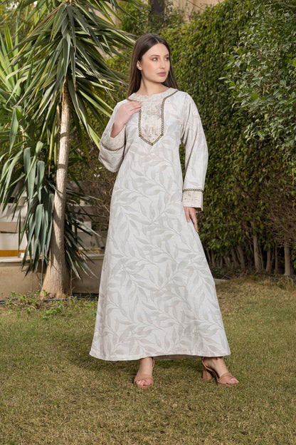 NATURAL LEAVES GALABEYA | MODA PLUS | SM25929