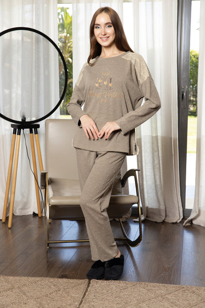 SHOULDER LACE PAJAMAS | MODA PLUS | WN314