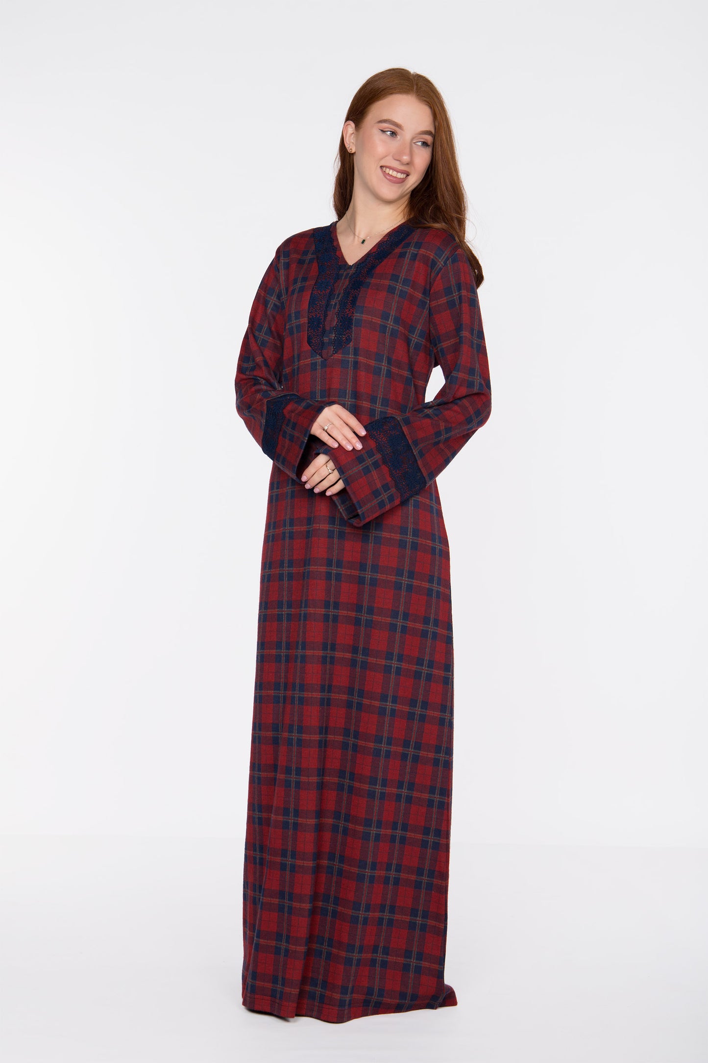 LACE SLEEVES GOWN | EASY BY PLUS | WN433