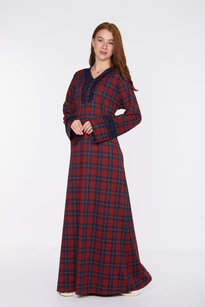 LACE SLEEVES GOWN | EASY BY PLUS | WN433