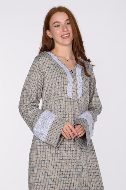 LACE SLEEVES GOWN | EASY BY PLUS | WN433