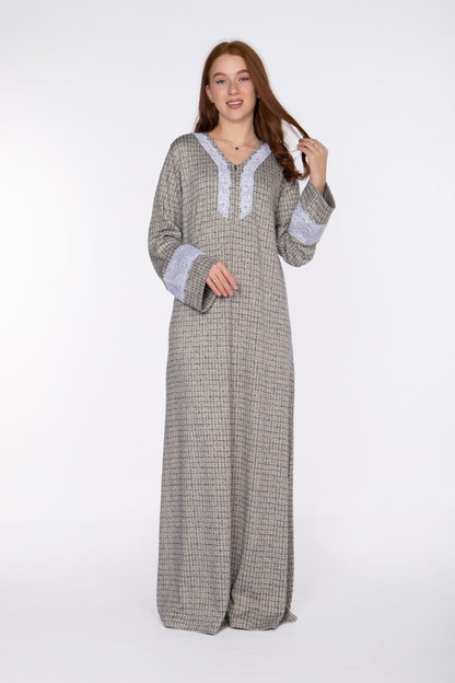 LACE SLEEVES GOWN | EASY BY PLUS | WN433