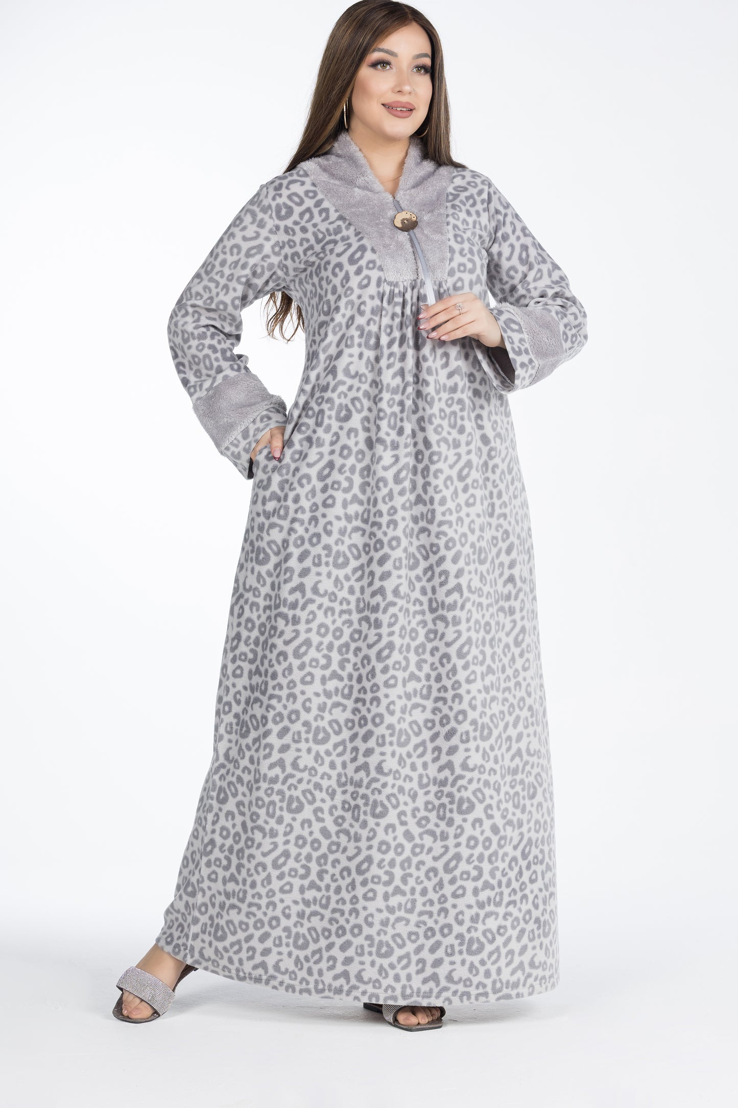 LEOPARD GOWN | MODA PLUS | WN26389