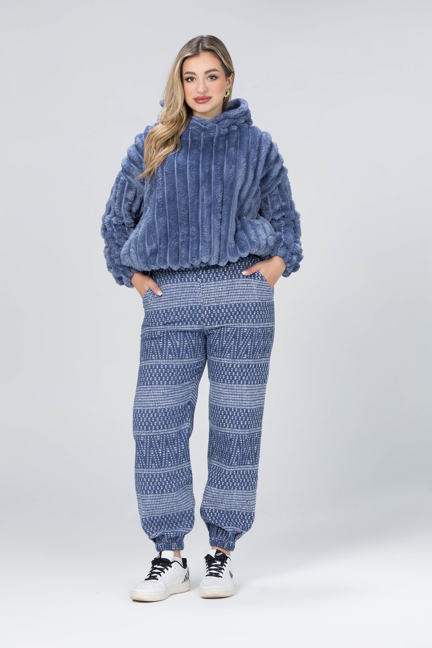 STRIPY FLEECE PJS | MODA PLUS | WN26407