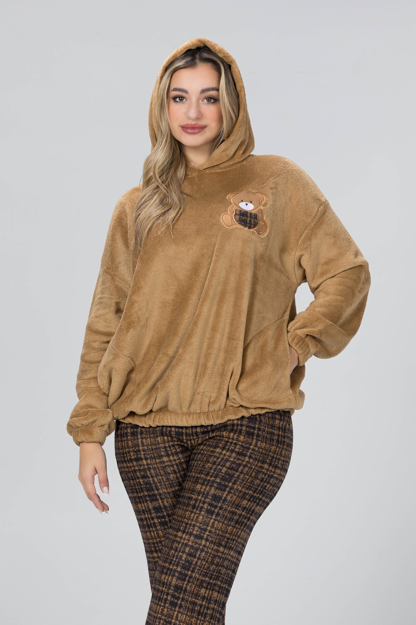 BROWN CHECKER PJS | MODA PLUS | WN26419