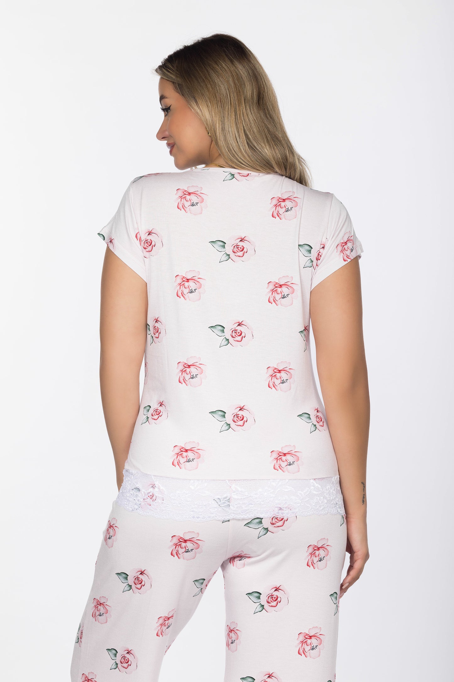 PINK ROSES PAJAMAS | MODA PLUS | SM25517