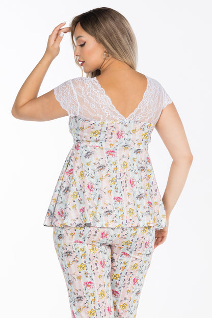 FRESH FLOWERS PAJAMAS | MODA PLUS | SM25720