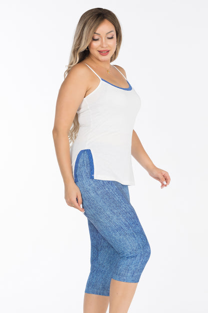 DENIM PRINT BERMUDA | MODA PLUS | SM25735
