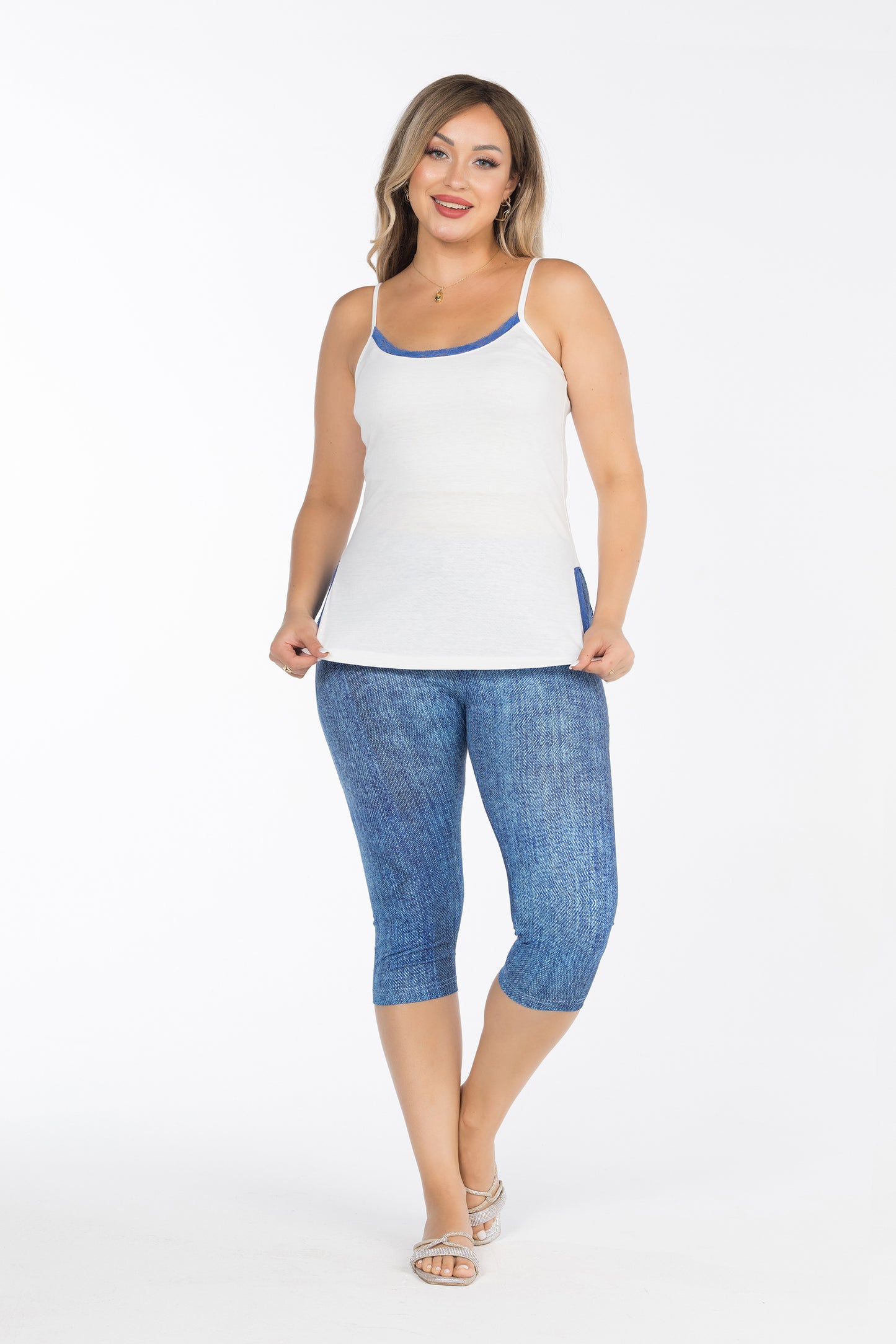 DENIM PRINT BERMUDA | MODA PLUS | SM25735