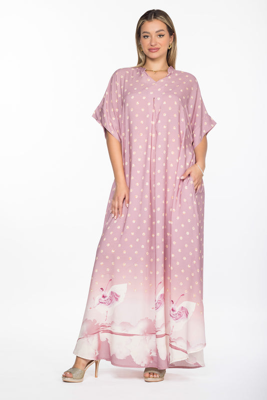 BALLERINA SHORT SLEEVES GOWN | MODA PLUS | SM25864