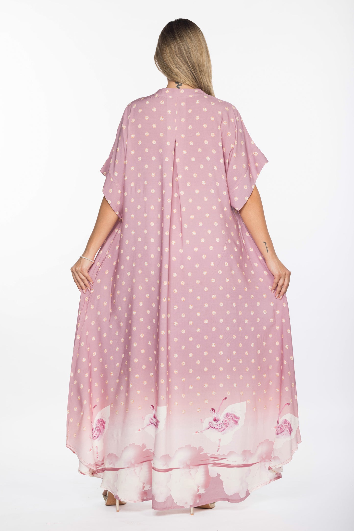 BALLERINA SHORT SLEEVES GOWN | MODA PLUS | SM25864