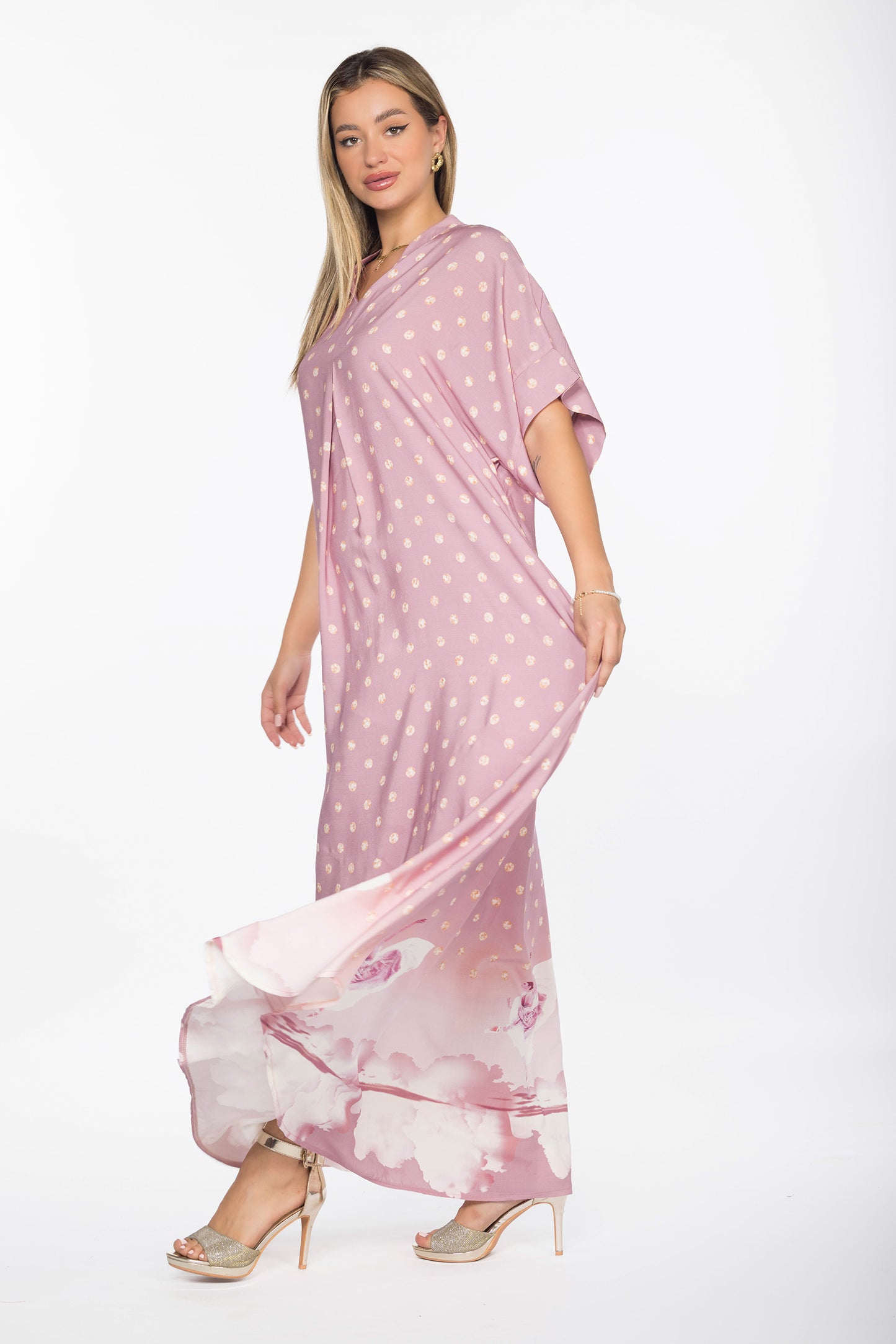 BALLERINA SHORT SLEEVES GOWN | MODA PLUS | SM25864