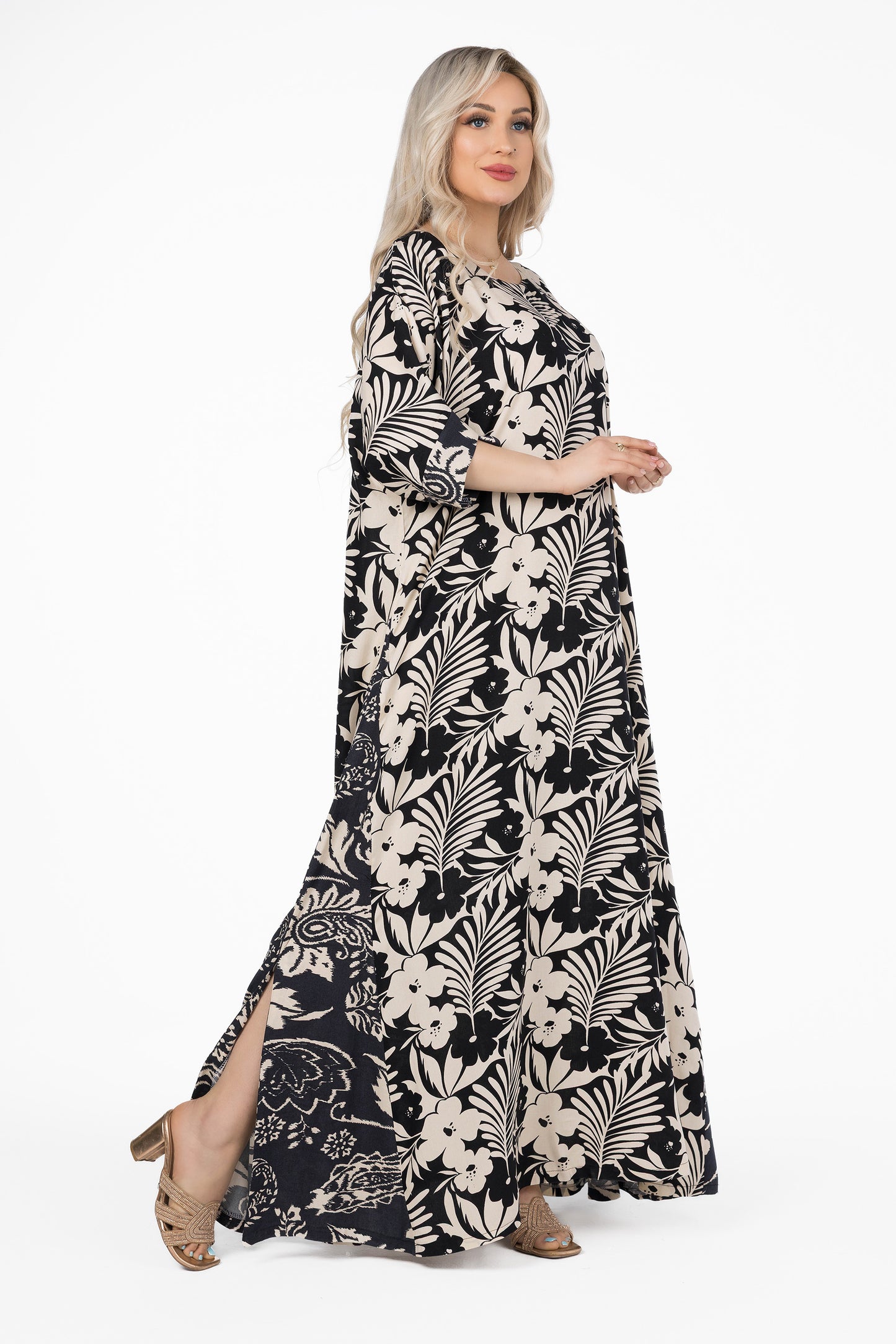 TWO TONED GALABEYA | MODA PLUS | SM25930