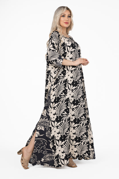 TWO TONED GALABEYA | MODA PLUS | SM25930