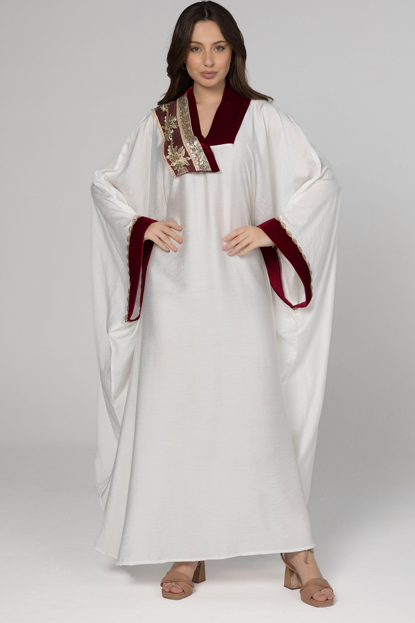 DEEP RED KAFTAN | MODA PLUS | SM25960