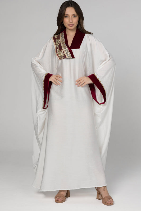 DEEP RED KAFTAN | MODA PLUS | SM25960