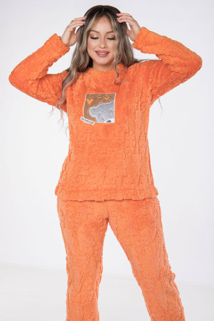 FLEECE TEDDY PAJAMAS | MODA PLUS | WN398