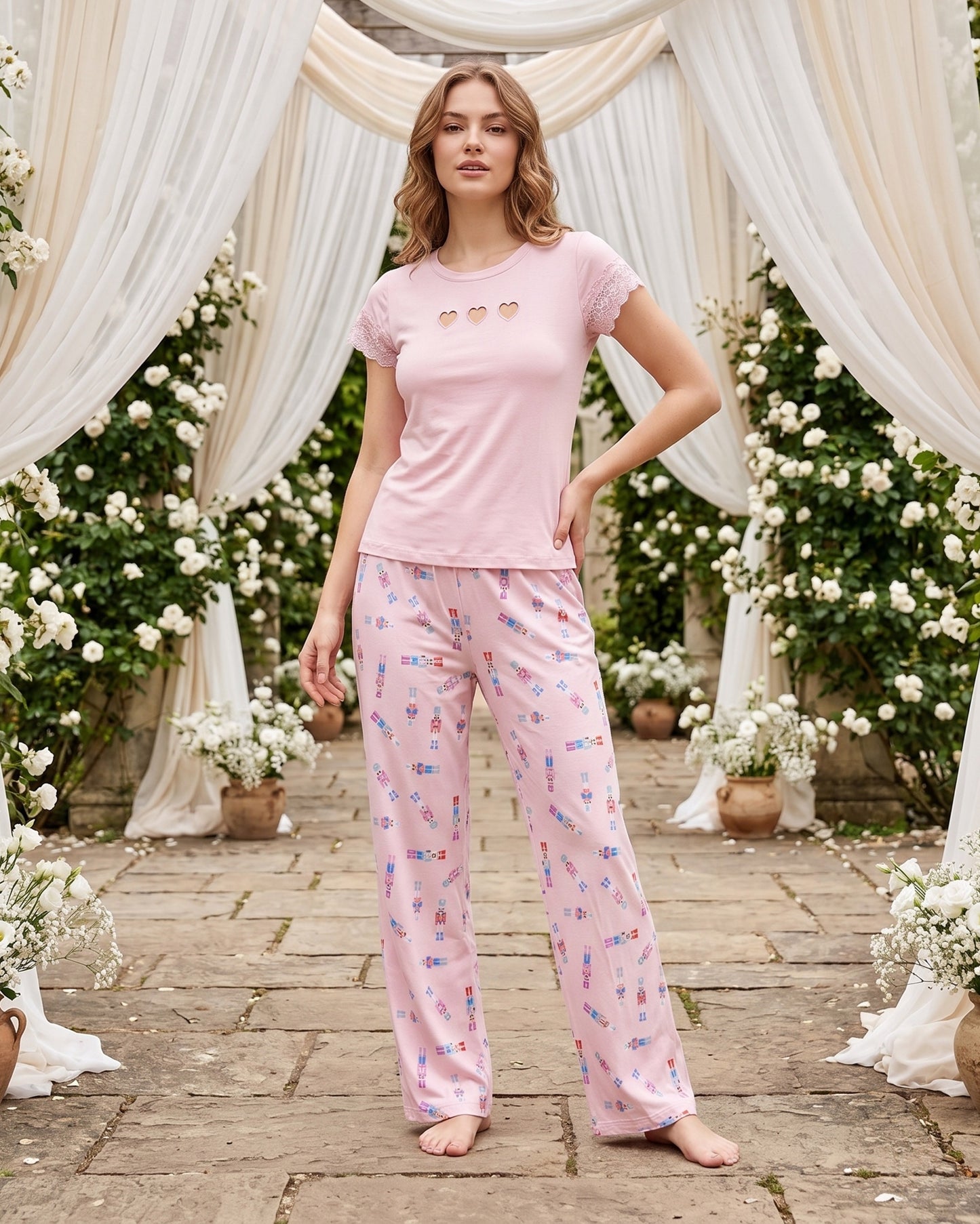 TOMMY X HEARTS PJS | MODA PLUS | SM26742